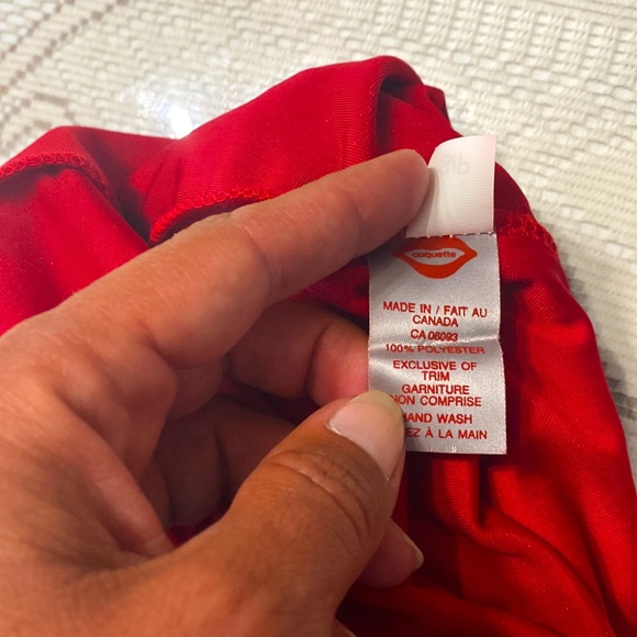 NWT Coquette.com red velvet long halter dress - Picture 8 of 8